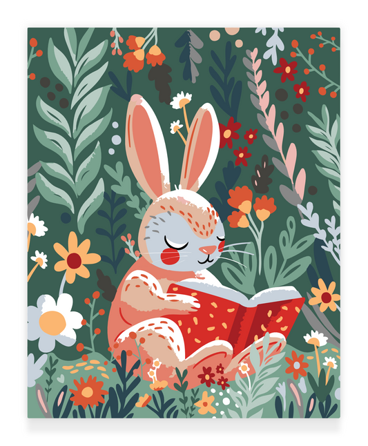 40x50cm Paint by Numbers Kit: Easter Tales - Rabbit's Garden Retreat