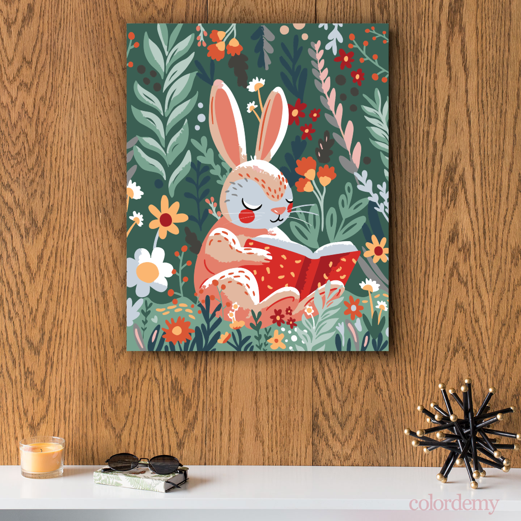 40x50cm Paint by Numbers Kit: Easter Tales - Rabbit's Garden Retreat