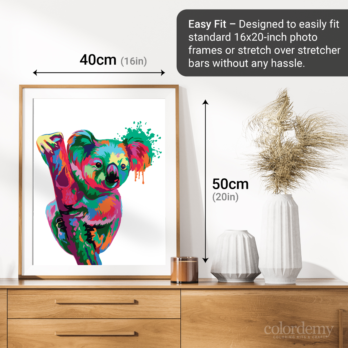 40x50cm Paint by Numbers Kit: Koala Canopy: Best Selling Abstract Koala on Tree