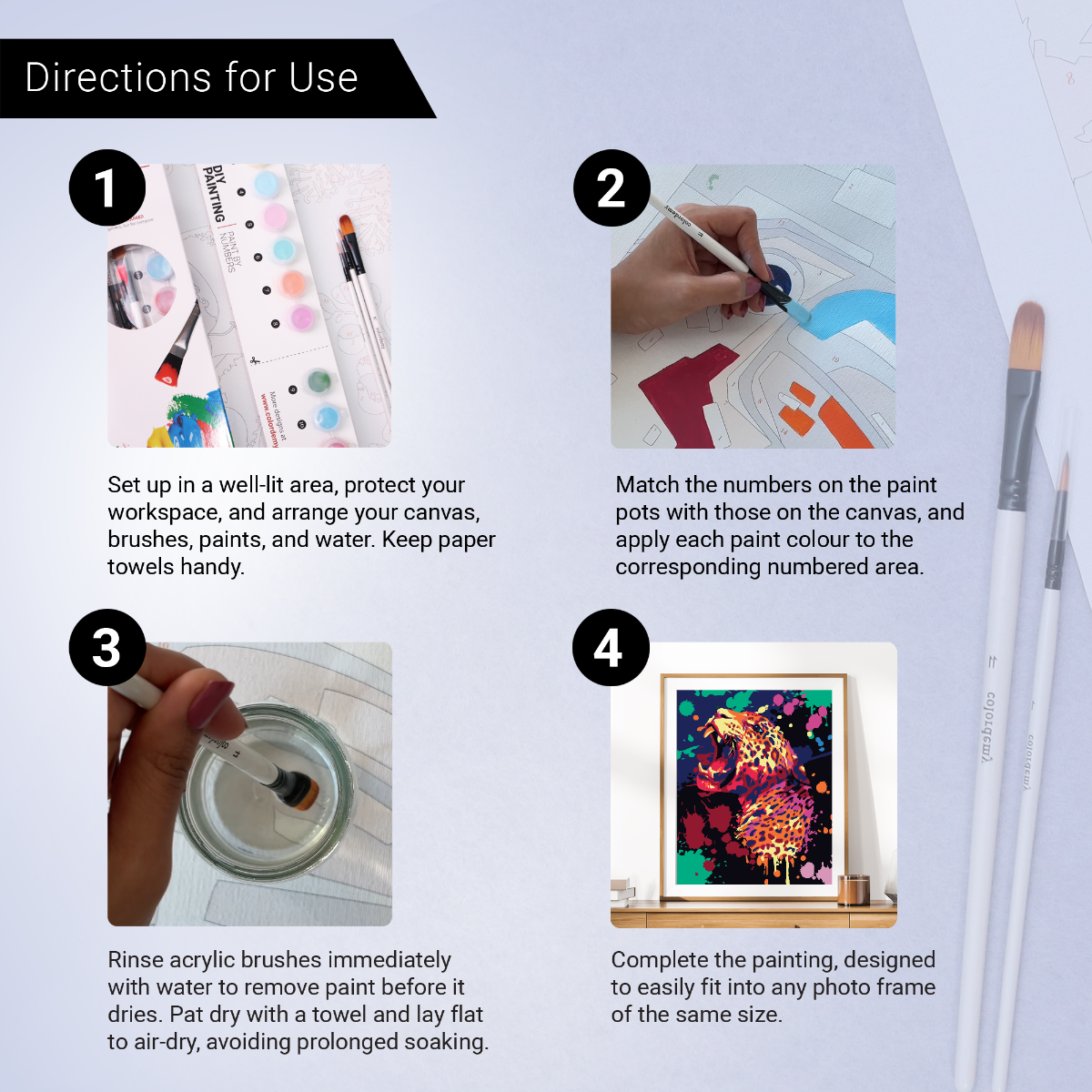 40x50cm Paint by Numbers Kit - Rolled Canvases, 16 Colours (An Anger-Release Collection - undefined)