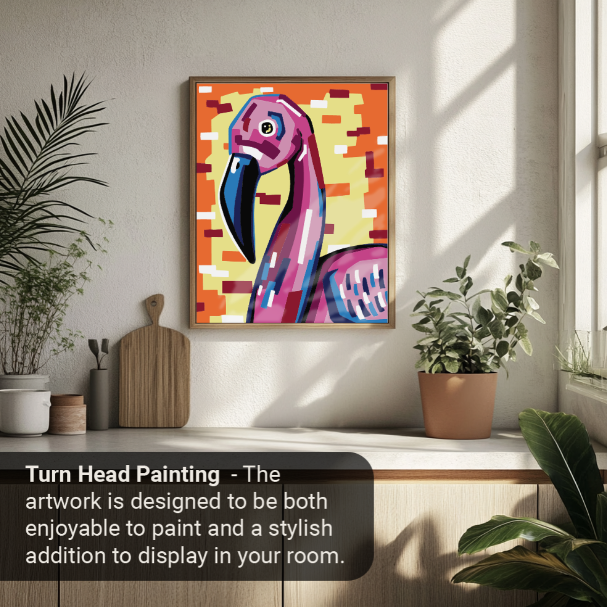 40x50cm Paint by Numbers kit: Flamingo Frenzy: Colourful Vibrance