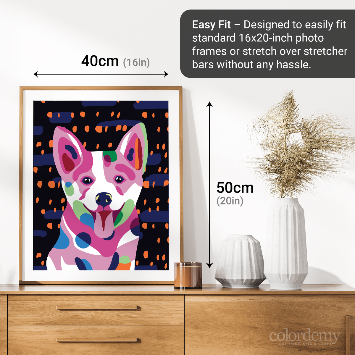 Happy Tail - Corgi: 40x50cm Paint by Numbers Kit