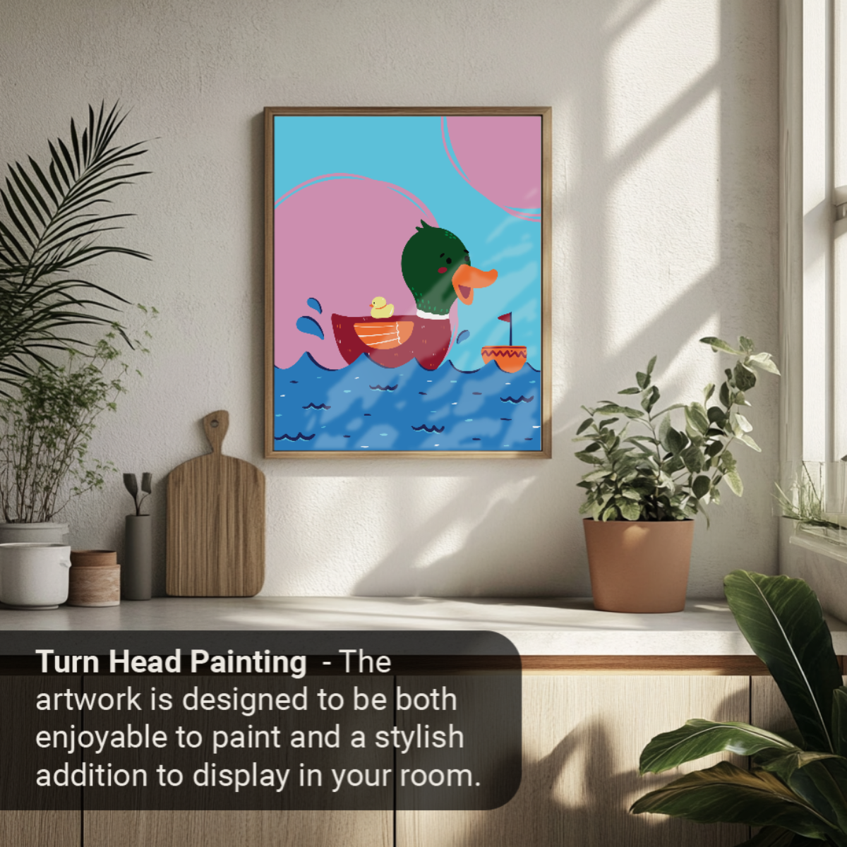 40x50cm Paint by Numbers Kit: Maternal Magic: Colourful Mother Duck