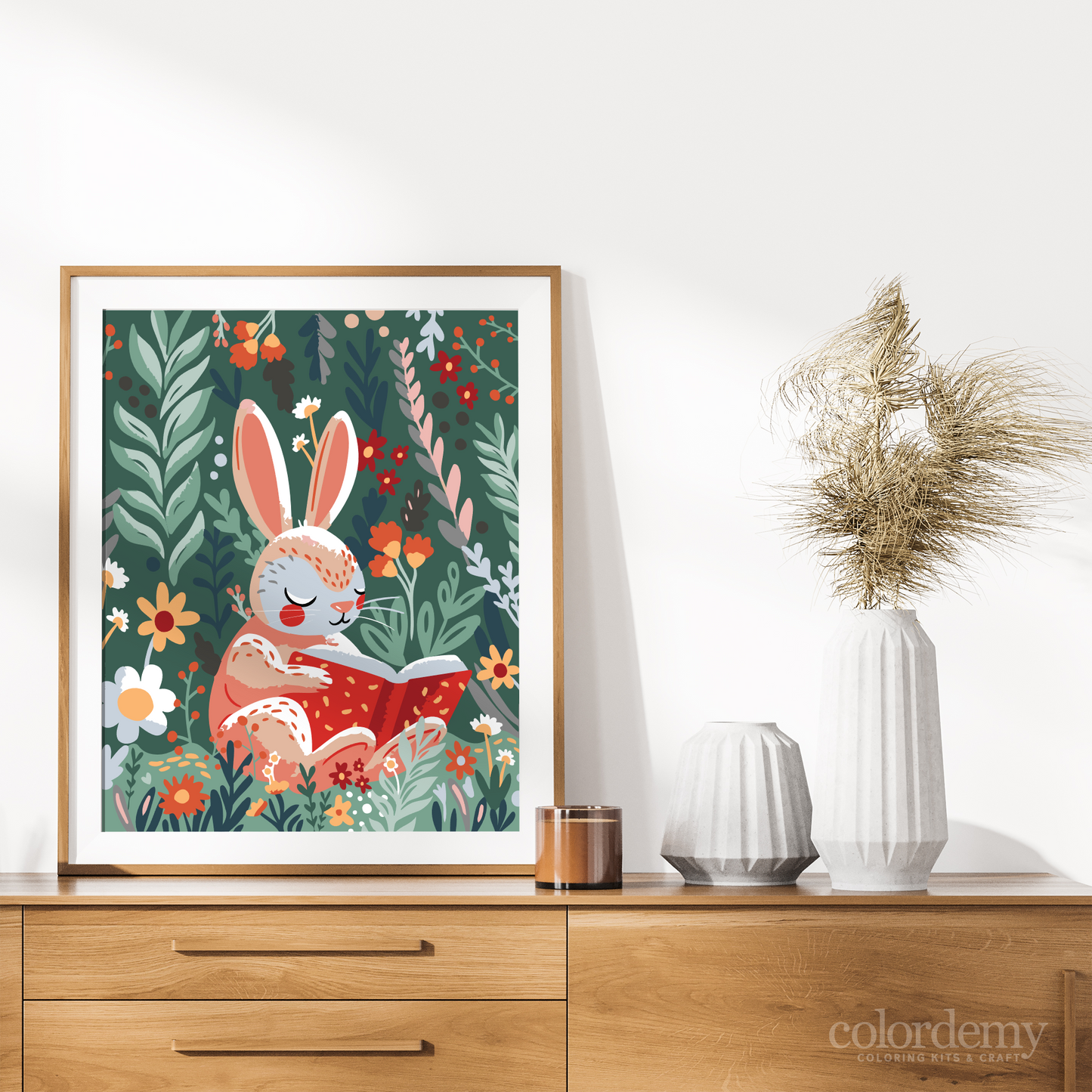 40x50cm Paint by Numbers Kit: Easter Tales - Rabbit's Garden Retreat