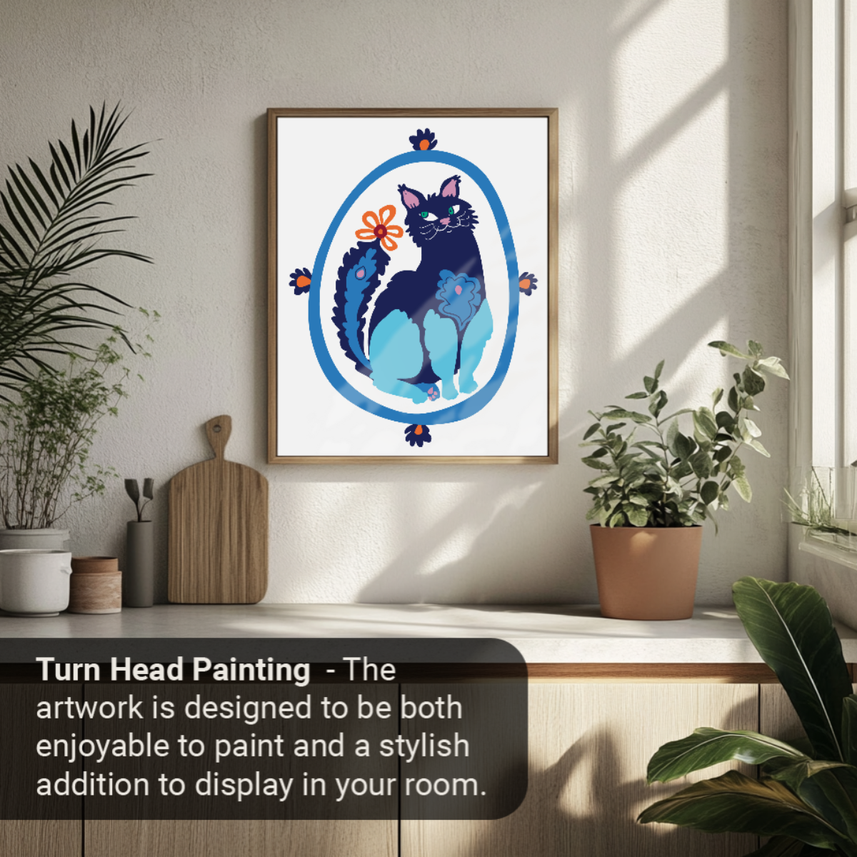 40x50cm Paint by Numbers Kit - Rolled Canvases, 16 Colours (Funkies - Cat)