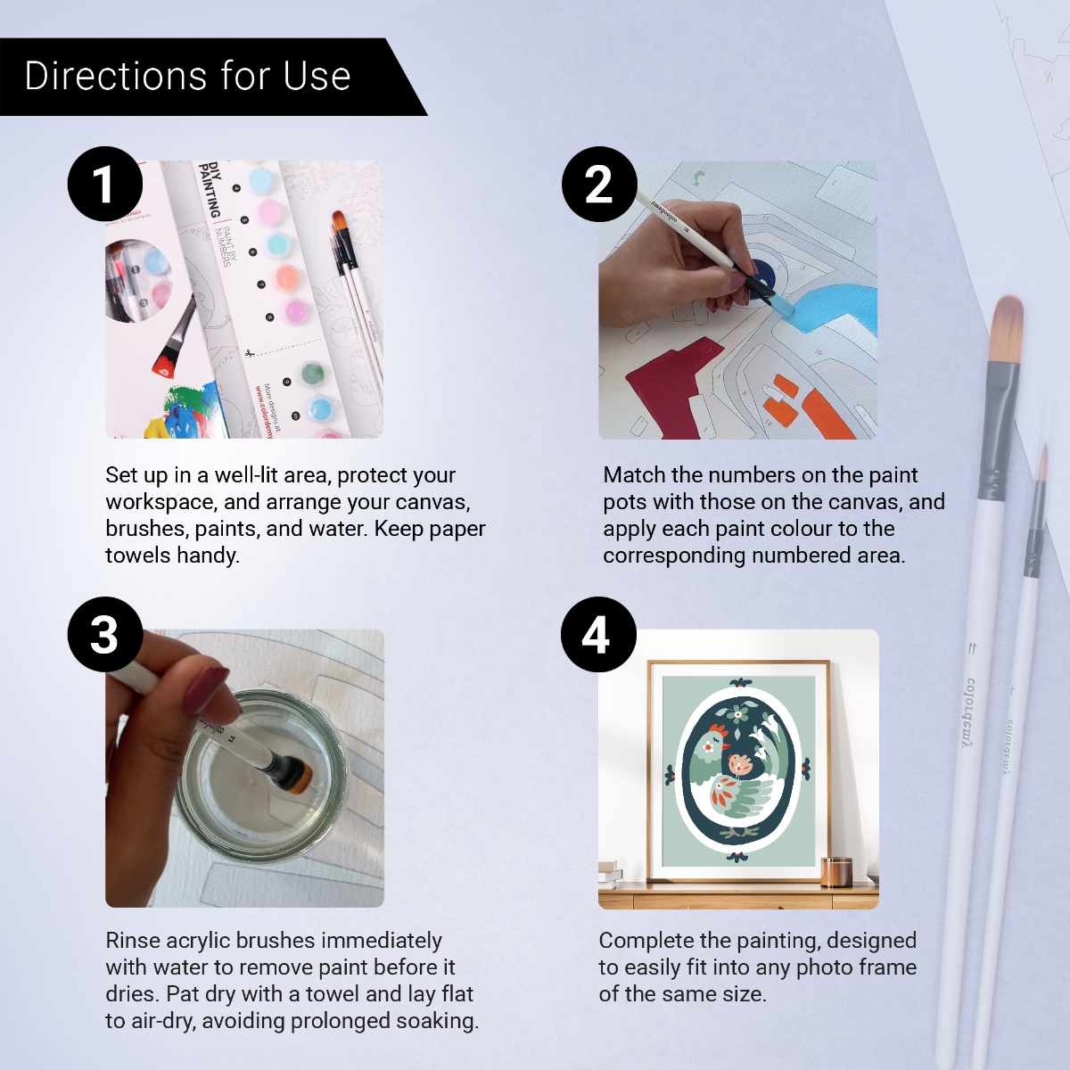 40x50cm Paint by Numbers Kit - Rolled Canvases, 16 Colours (Funkies- Mother & Daughter)