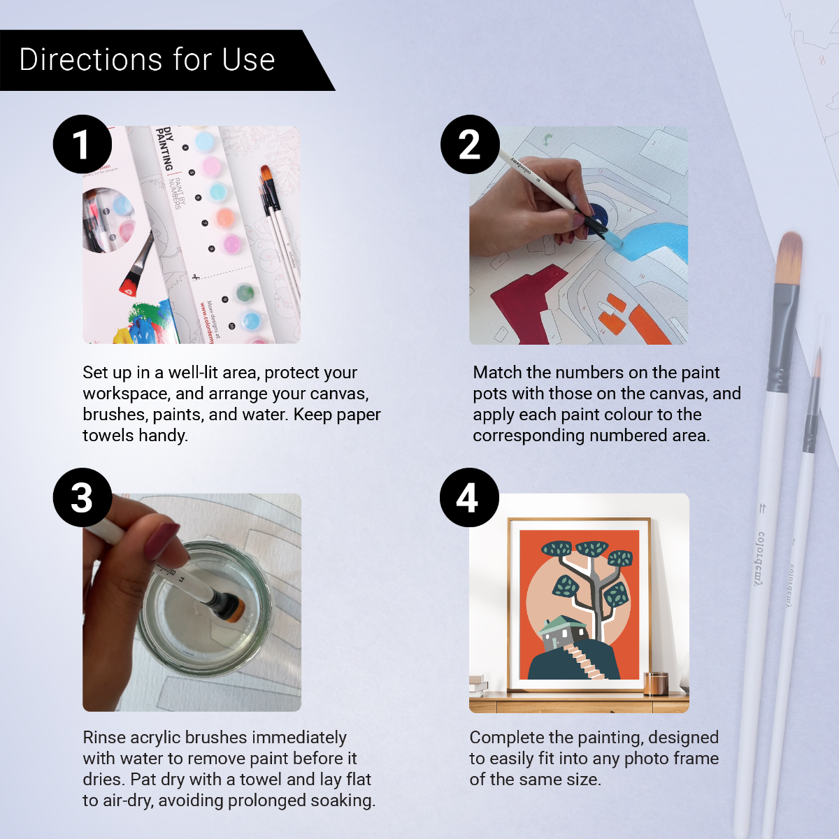 40x50cm Paint by Numbers Kit - Rolled Canvases, 16 Colours (Funkies - House on The Hill)