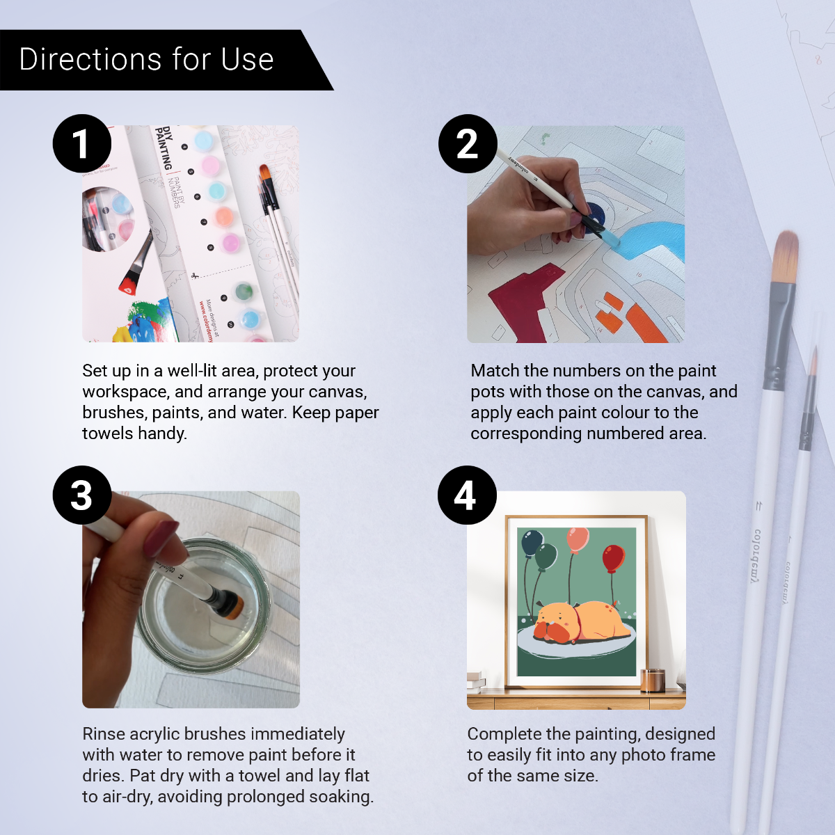 40x50cm Paint by Numbers kit: Birthday Paws: Lazy Dog Celebration