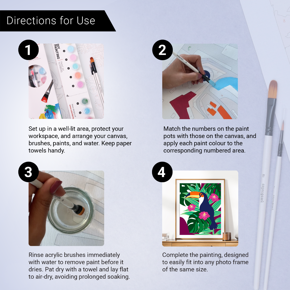 40x50cm Paint by Numbers Kit - Rolled Canvases, 16 Colours (Mindfulness - undefined)