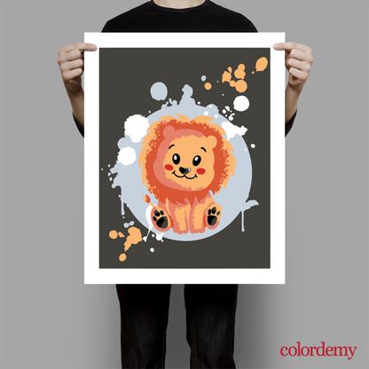 40x50cm Paint by Numbers Kit: Lion's Charm: Cute and Regal