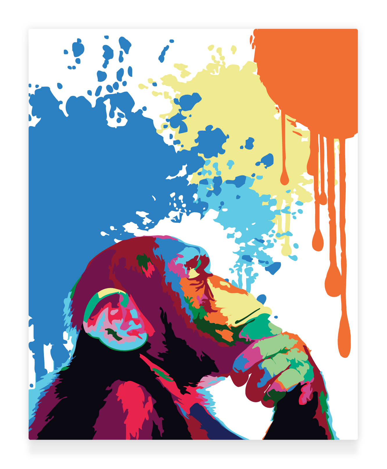 40x50cm Paint by Numbers Kit: Abstract Insight: Thinking Monkey