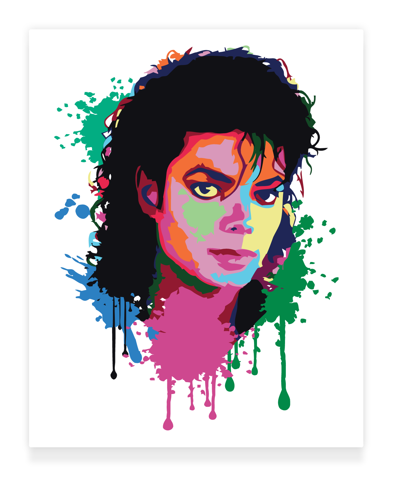 40x50cm Paint by Numbers Kit: Musical Legacy: Michael Jackson Abstract Splash Art