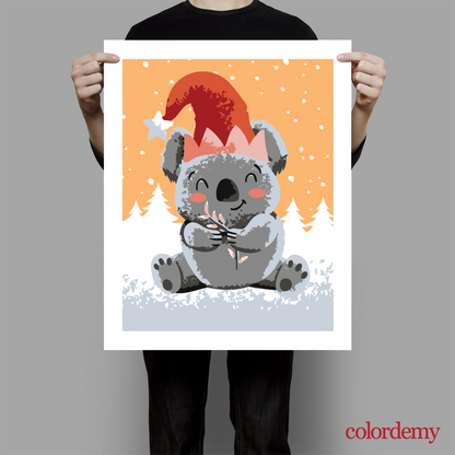 40x50cm Paint by Numbers Kit: Koala's Christmas Delight
