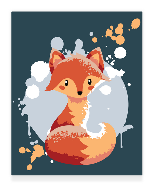 40x50cm Paint by Numbers Kit: Fox's Play: Whimsical Charm