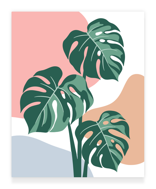 40x50cm Paint by Numbers Leaf Kit: Create Serenity - Minimalist Monnie