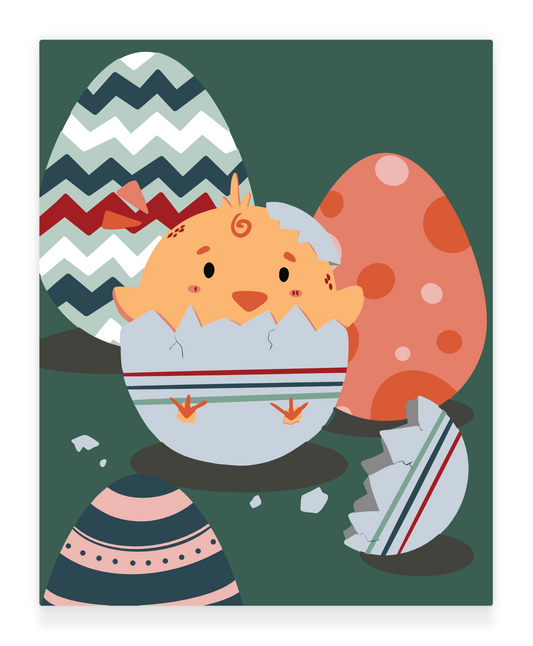 40x50cm Paint by Numbers Kit: Little Wonders: Newborn Cute Chicken