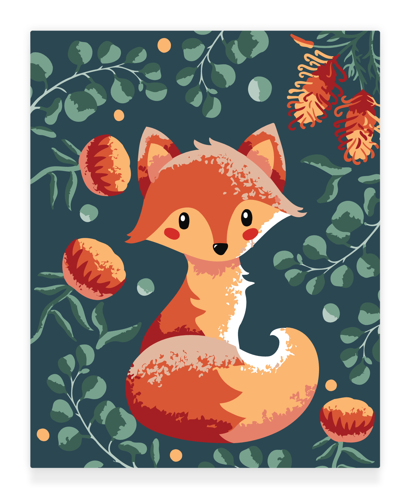 40x50cm Paint by Numbers Kit: Fox's Haven: Cute Fox with Leafy Backgro –  Colordemy - Coloring kits, DIY Paintings, Paint by numbers