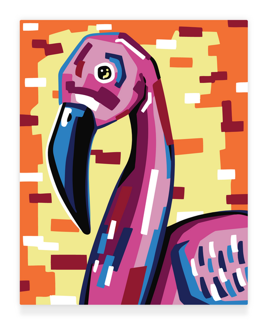 40x50cm Paint by Numbers kit: Flamingo Frenzy: Colourful Vibrance