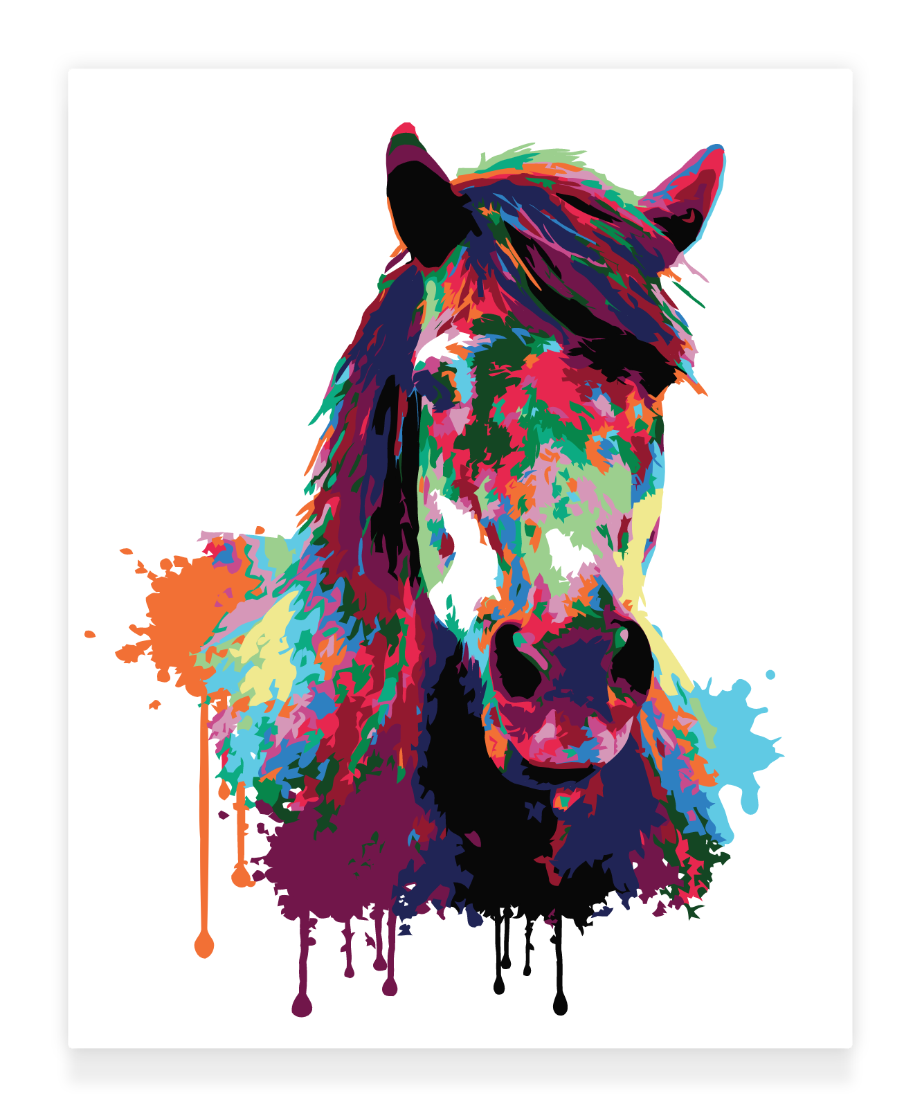 colorful horse drawings