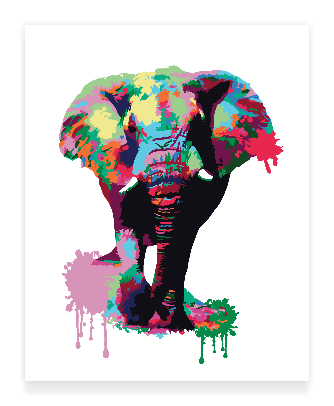 40x50cm Paint by Numbers Kit: Safari Spectacle: Vibrant Splash Elephant