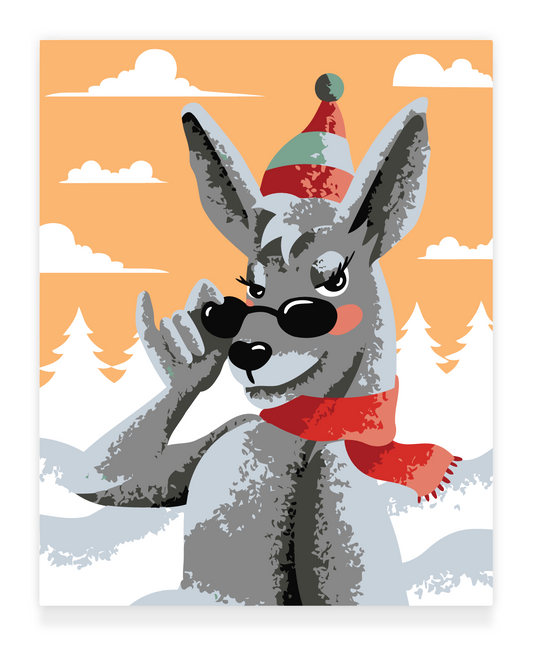 40x50cm Paint by Numbers Kit: Roo's Christmas Wonderland