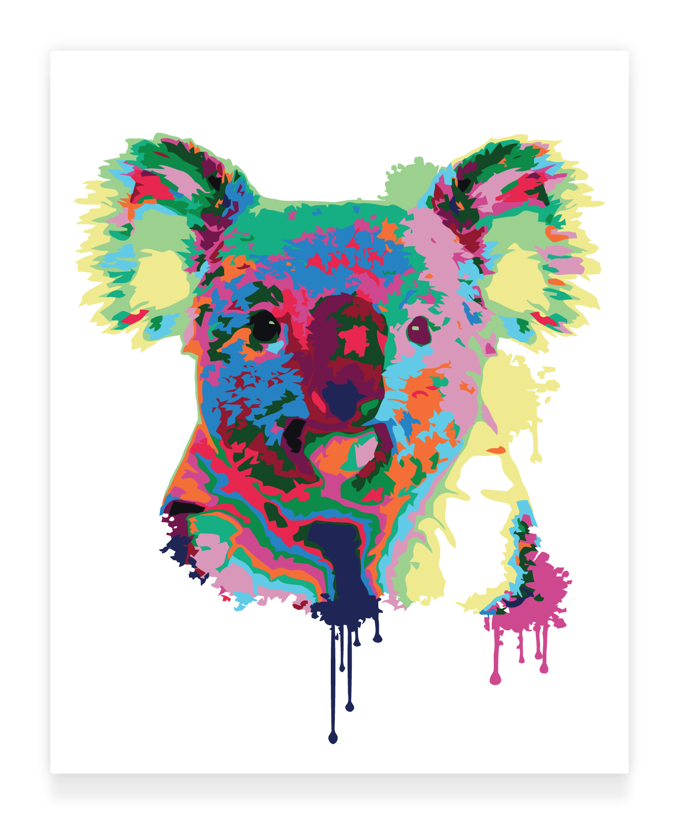 40x50cm Paint by Numbers kit: Koala Canvas: Abstract Style