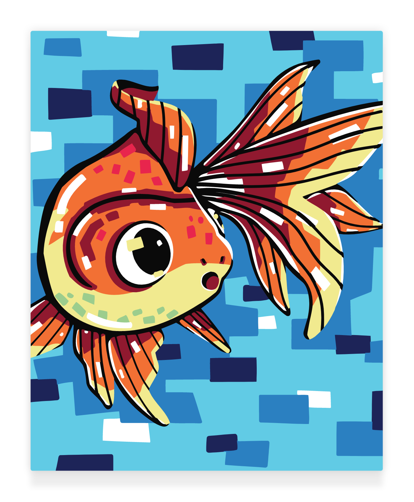 40x50cm Paint by Numbers Gold Fish Kit: Colourful Goldfish - Dive into –  Colordemy - Coloring kits, DIY Paintings, Paint by numbers