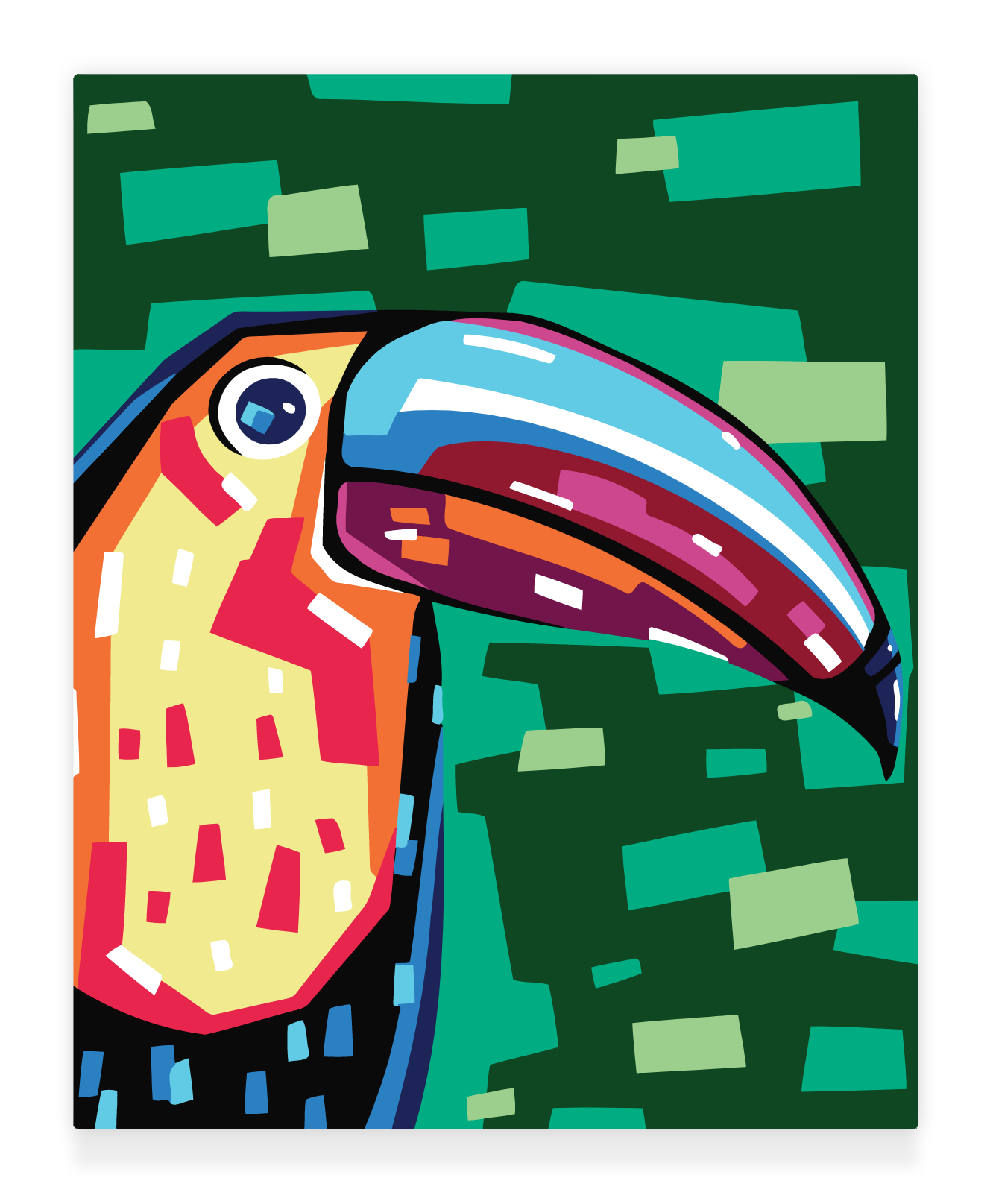 40x50cm Paint by Numbers Kit: Tropical Radiance: Vibrant Toucan