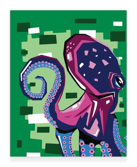 40x50cm Paint by Numbers Kit: Oceanic Opulence: Vibrant Octopus