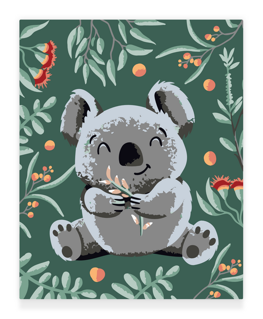 40x50cm Paint by Numbers Kit: Koala's Tranquil Haven: Cute Koala Seated Among Leaves
