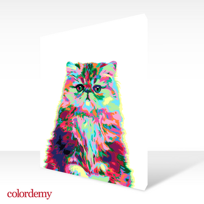 40x50cm Paint by Numbers kit:  Elegance Unleashed: Abstract Persian Cat