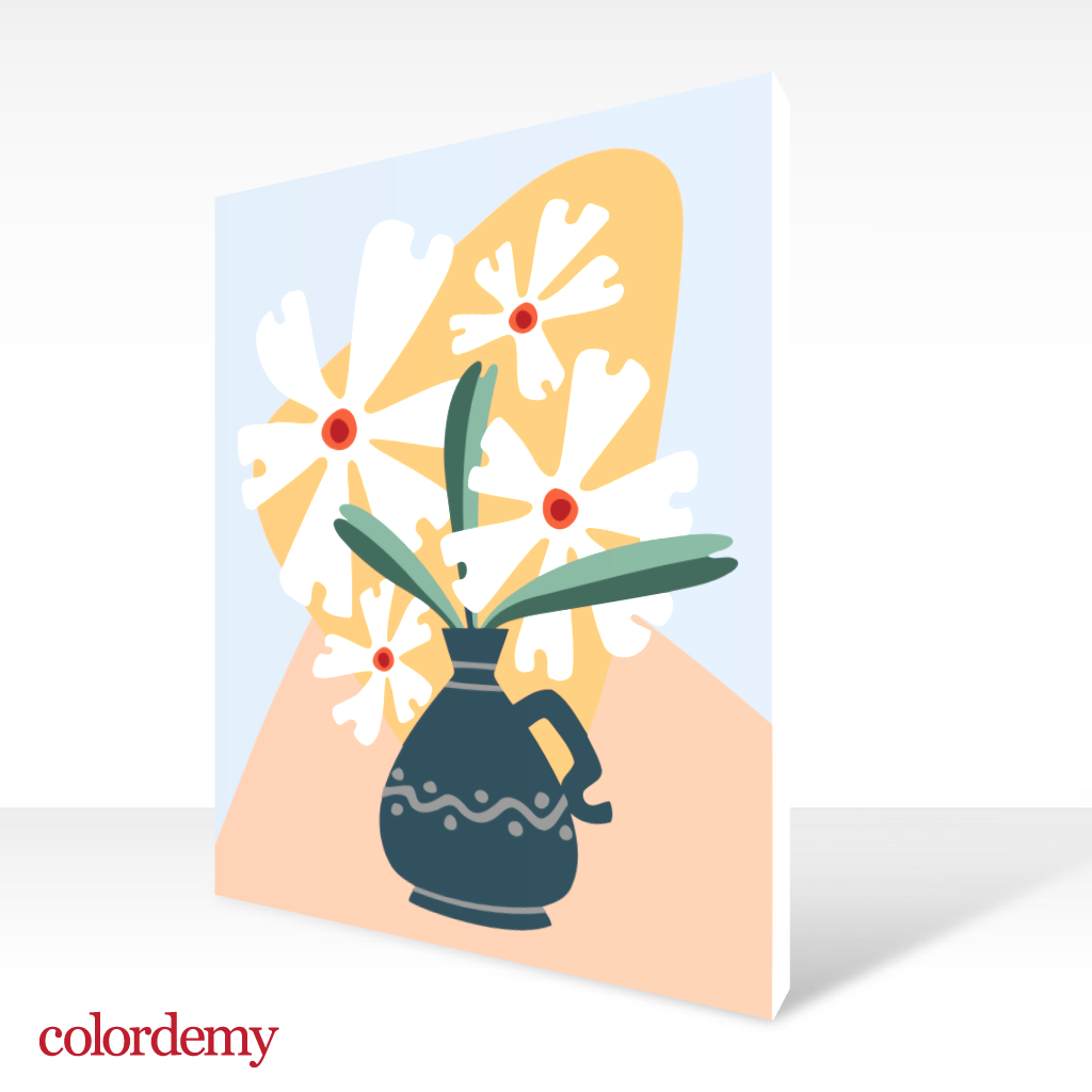 40x50cm Paint by Numbers Kit: Pastel Elegance: Minimalist Lily Flowers