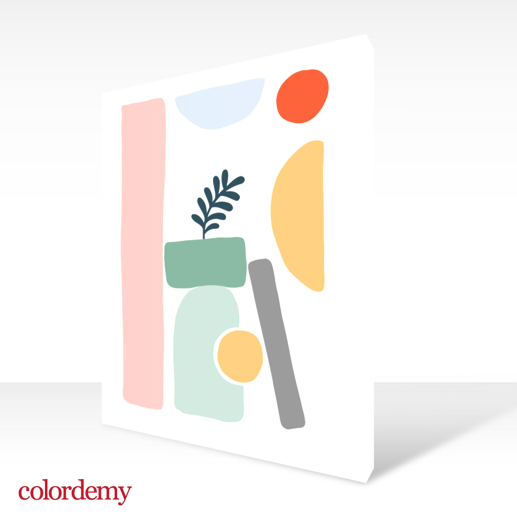40x50cm Paint by Numbers kit: Geometric Harmony: Minimalist Colourful Shapes