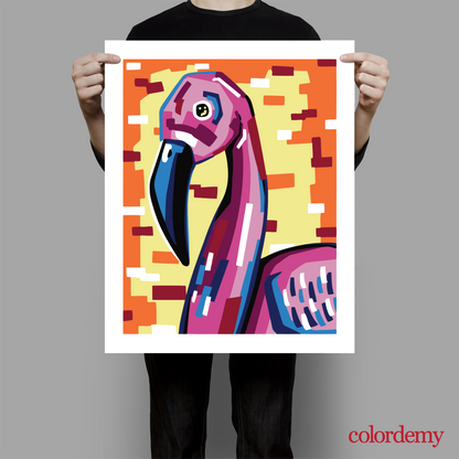 40x50cm Paint by Numbers kit: Flamingo Frenzy: Colourful Vibrance