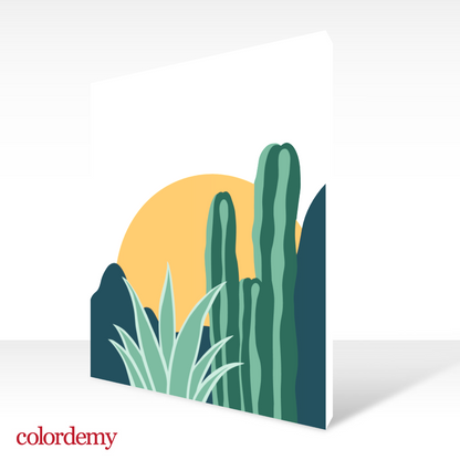 40x50cm Paint by Numbers Kit: Desert Elegance: Minimalist Desert Plants