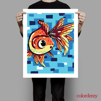 40x50cm Paint by Numbers Gold Fish Kit: Colourful Goldfish - Dive into a World of Hues