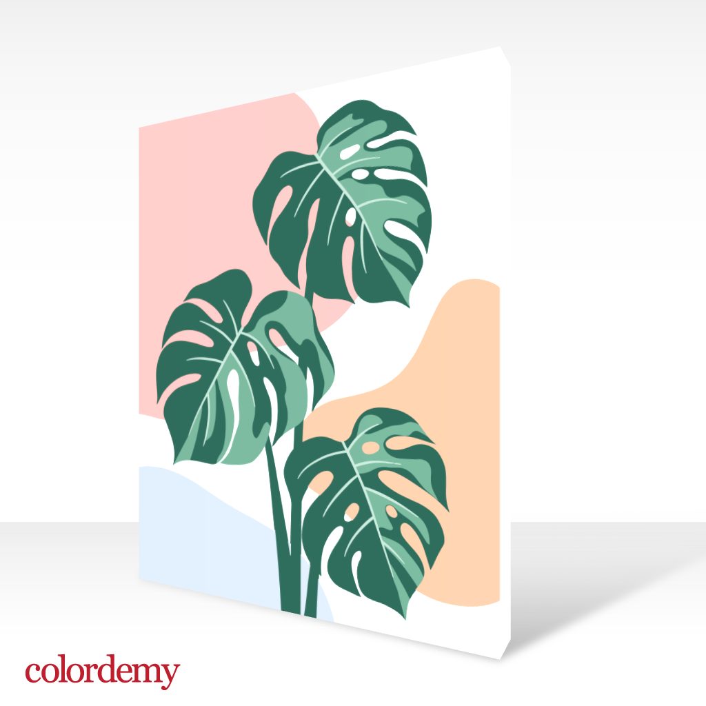40x50cm Paint by Numbers Leaf Kit: Create Serenity - Minimalist Monnie