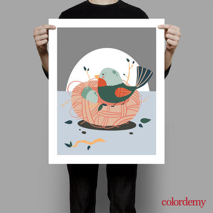 40x50cm Paint by Numbers kit: Graceful Simplicity: Simple Bird