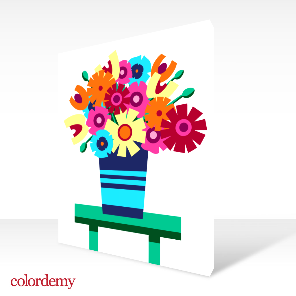 40x50cm Paint by Numbers kit: Blossom Burst: Colourful Flower Vase