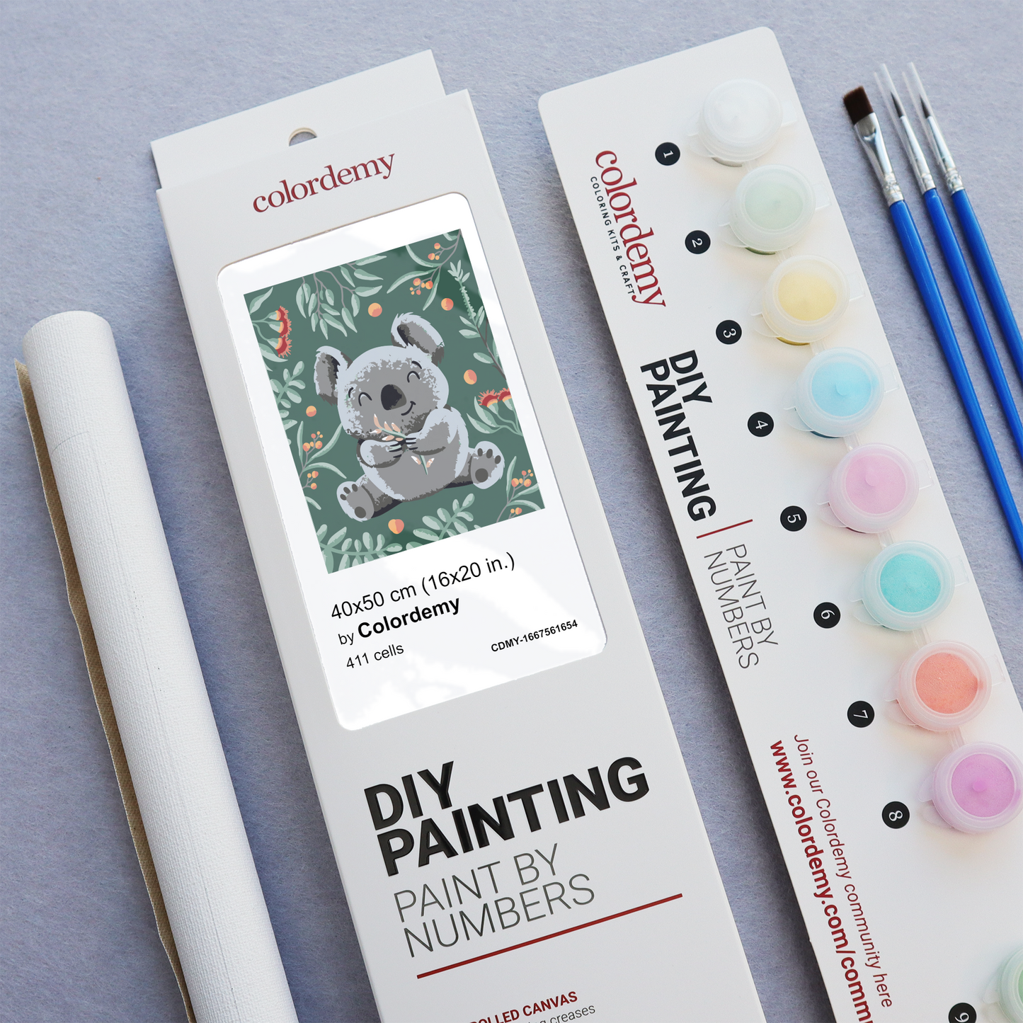 40x50cm Paint by Numbers Kit: Koala's Tranquil Haven: Cute Koala Seated Among Leaves