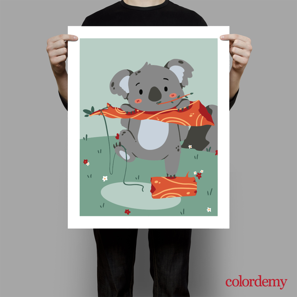 40x50cm Paint by Numbers Kit: Koala Cuteness: Adorable Eucalyptus
