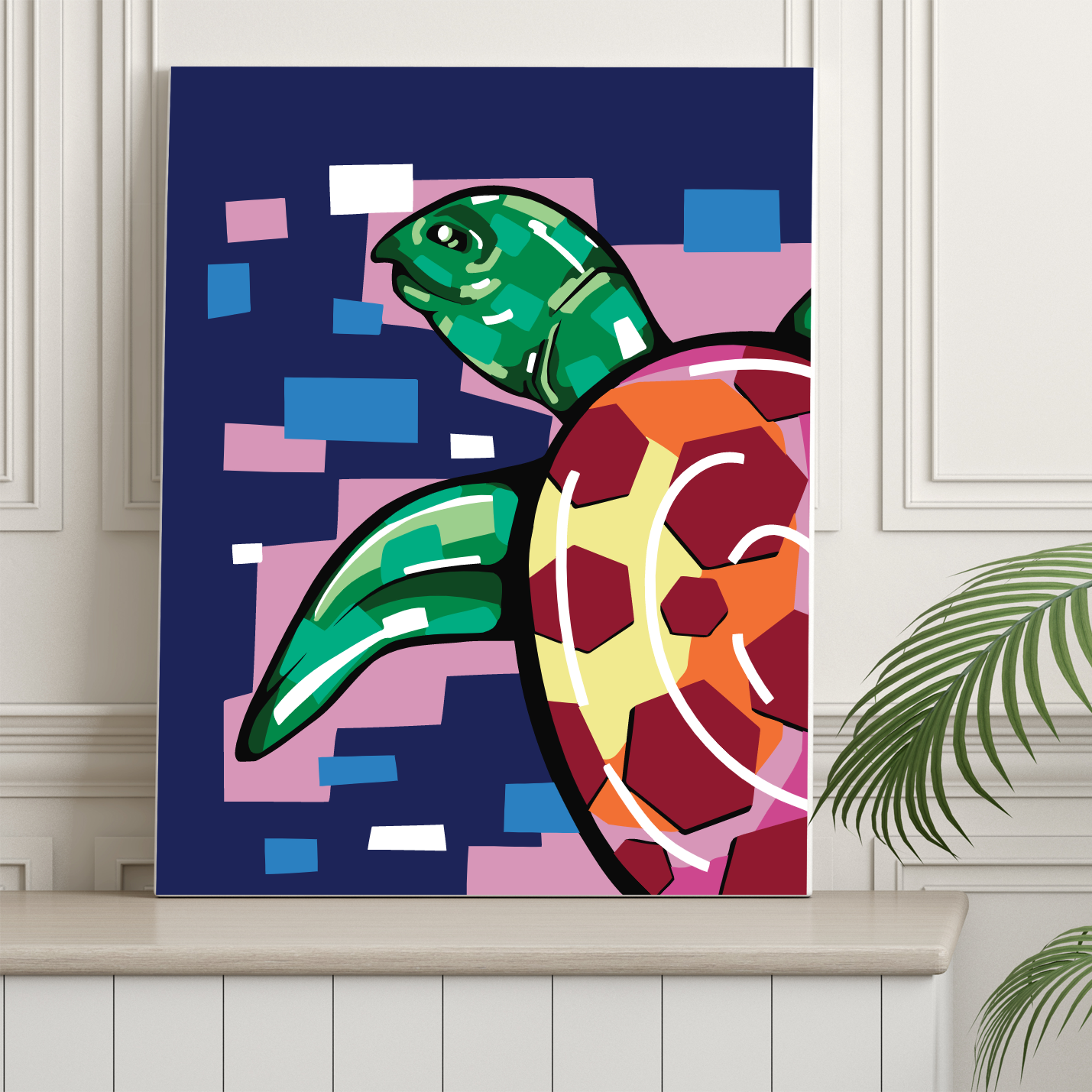 40x50cm Paint by Numbers Kit: Aquatic Beauty: Colourful Turtle