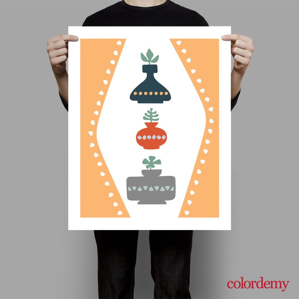 40x50cm Paint by Numbers Kit: Minimalist Botanical Harmony