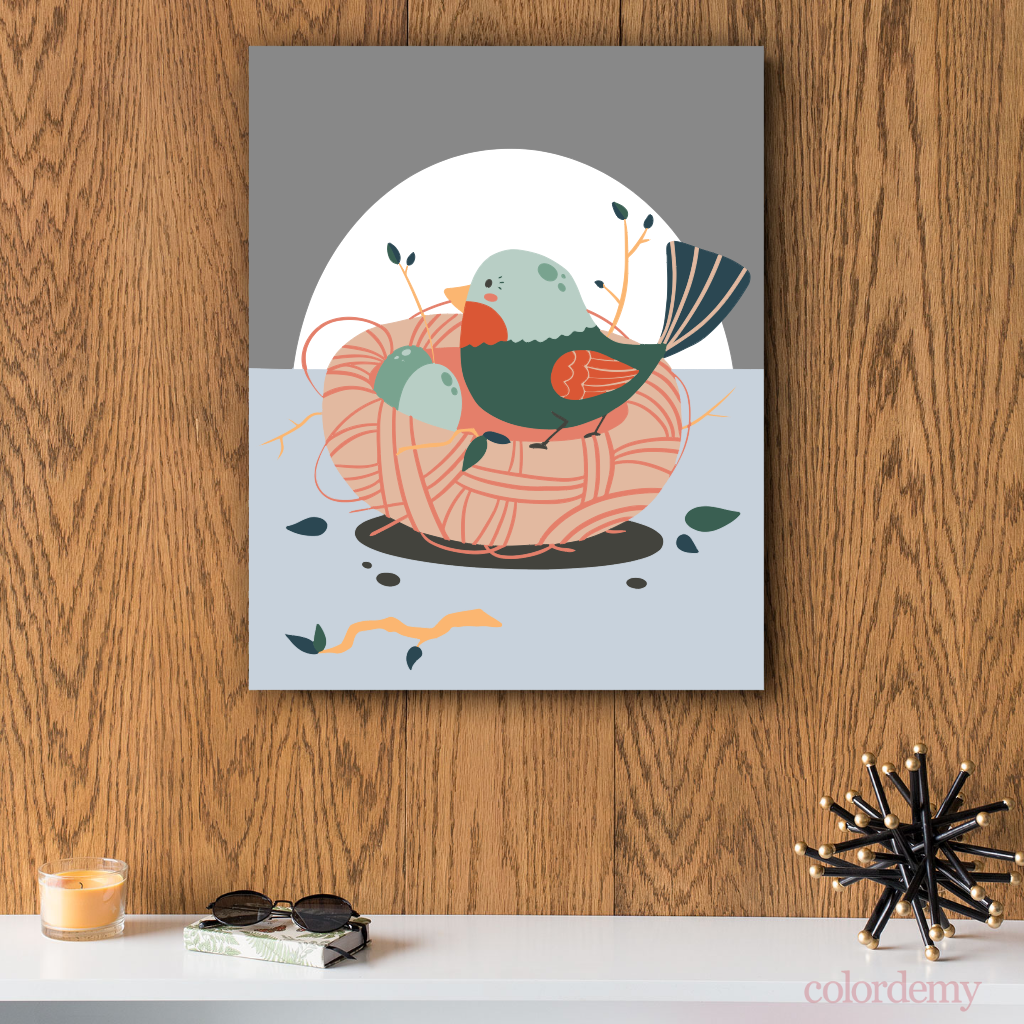 40x50cm Paint by Numbers kit: Graceful Simplicity: Simple Bird