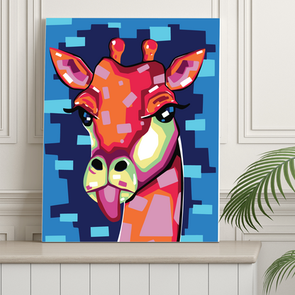40x50cm Paint by Numbers Giraffe Kit: Abstract Giraffe Painting Kit