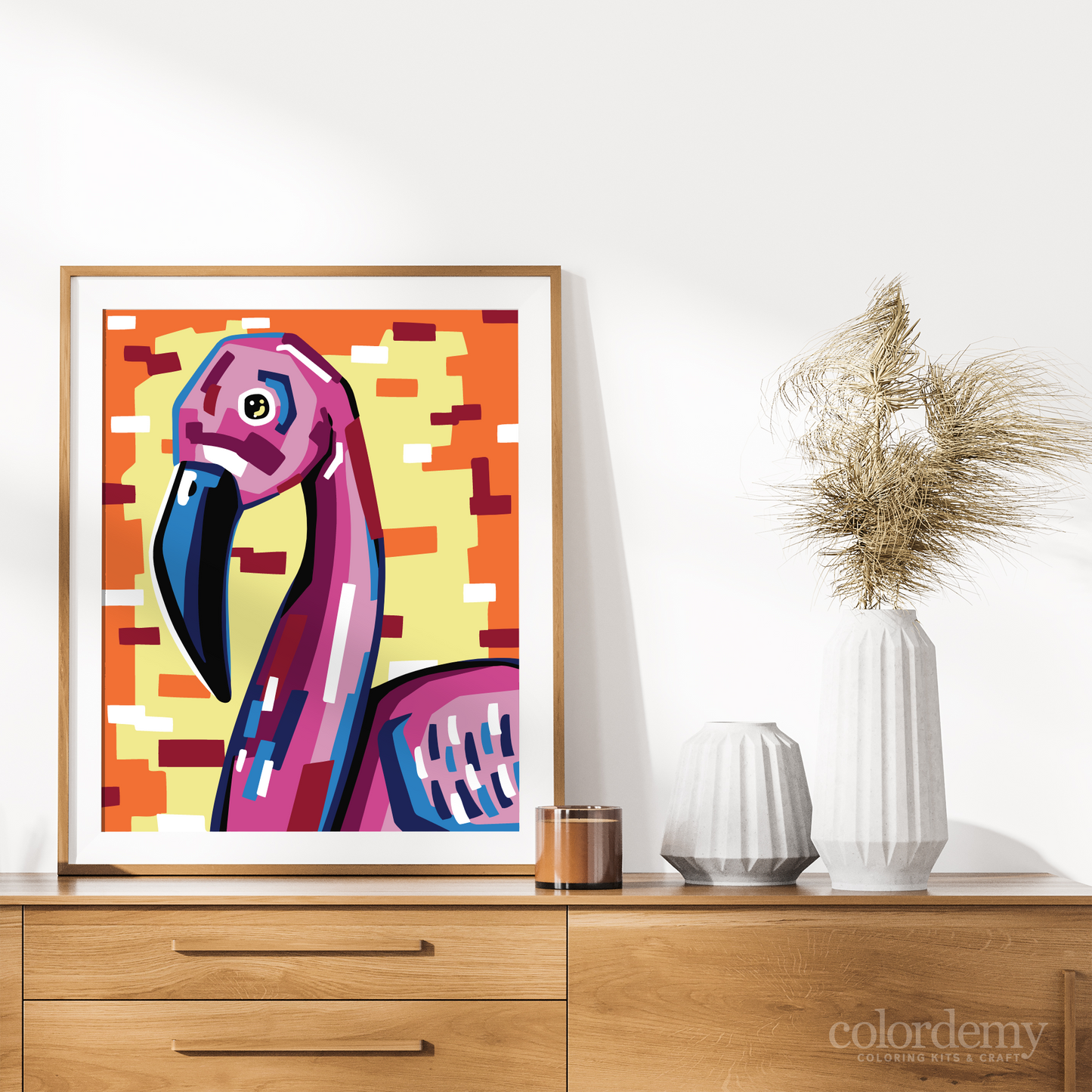 40x50cm Paint by Numbers kit: Flamingo Frenzy: Colourful Vibrance