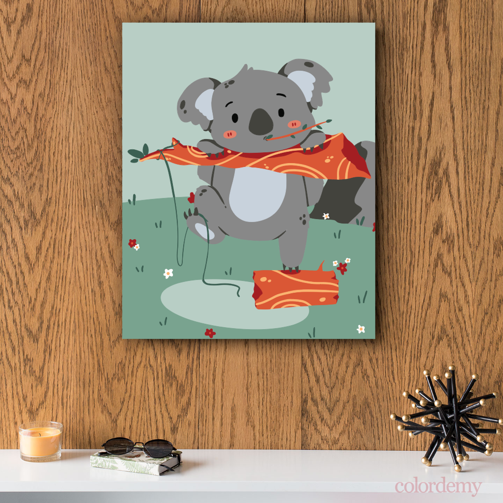 40x50cm Paint by Numbers Kit: Koala Cuteness: Adorable Eucalyptus