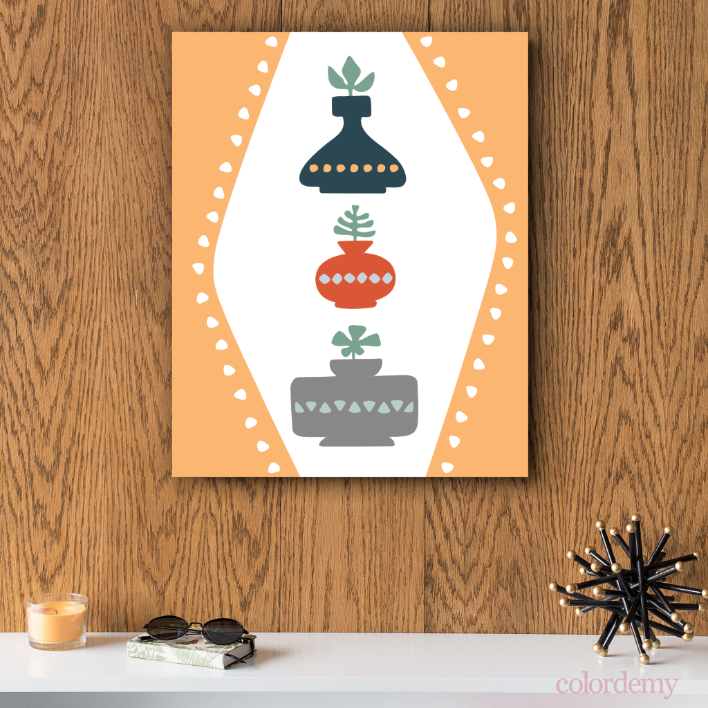 40x50cm Paint by Numbers Kit: Minimalist Botanical Harmony