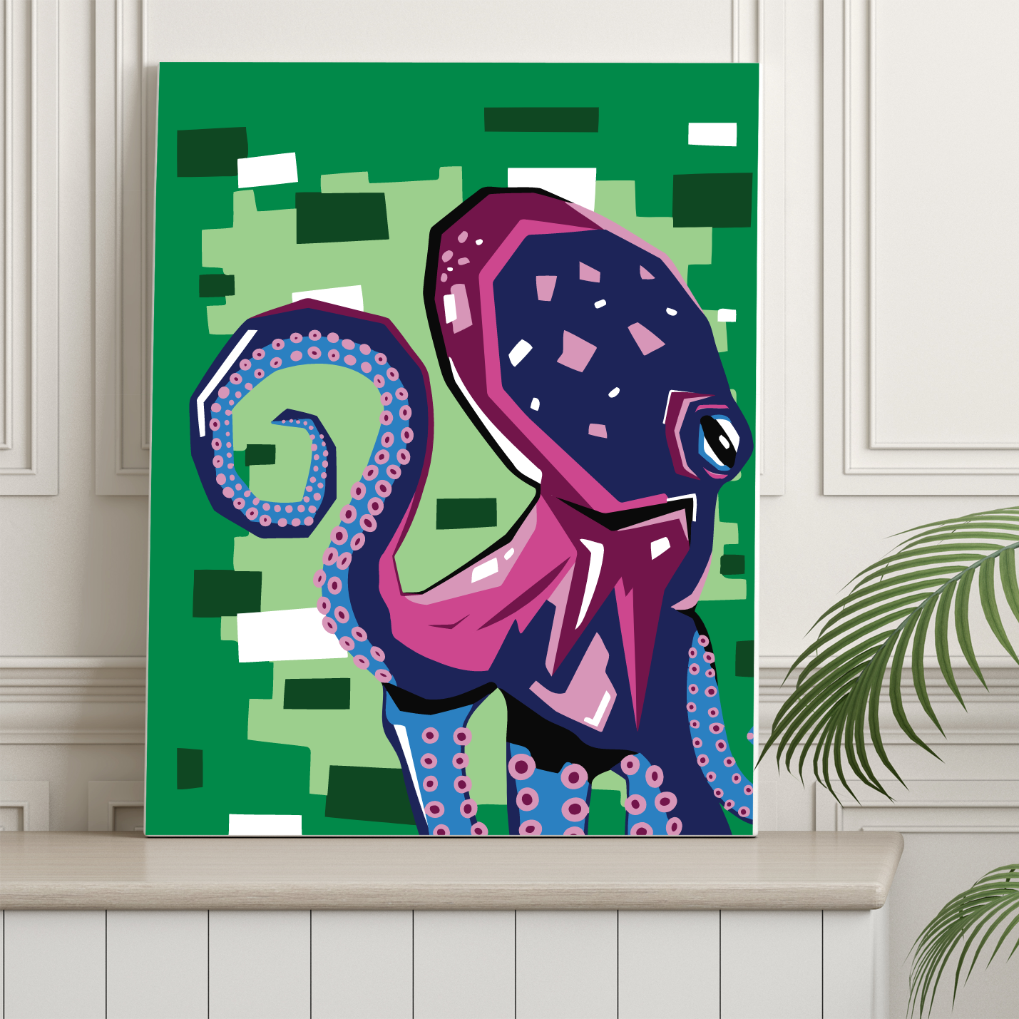 40x50cm Paint by Numbers Kit: Oceanic Opulence: Vibrant Octopus