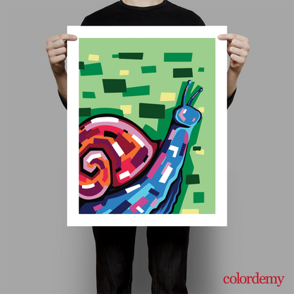 40x50cm Paint by Numbers Kit: Vividly Spiralled: Colourful Snail